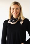 POLKA DOT SCARF - blk cream